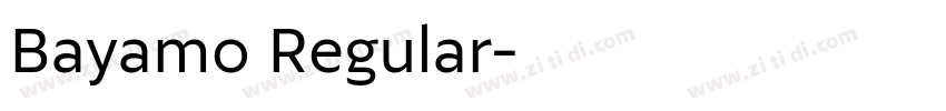 Bayamo Regular字体转换